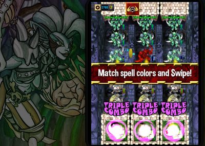 Match spell colors and swipe to buff friendlies, debuff enemies and deal direct damage!